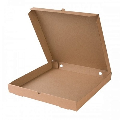 Коробка картонная для пиццы 330х330х40мм профиль Т-22-В гофрокартон КАМ цвет Бурый/Бурый (х50)